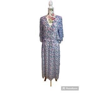 NWT Vince Camuto Beach cover Flower Purple Multicolor Flows 1X Long